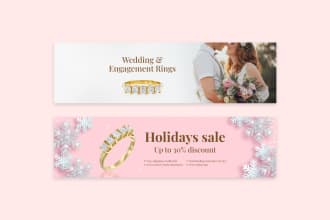 design professional website banner, header or ad