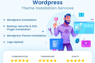 install wordpress setup theme plugin on cpanel or aws