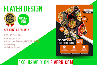 design flyer for your business and restaurant