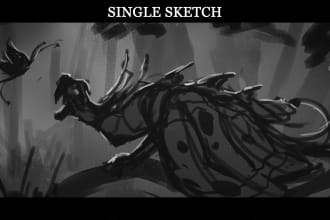 draw nice black and white sketches