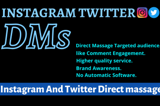 twitter dms and instagram dms direct massage service promote