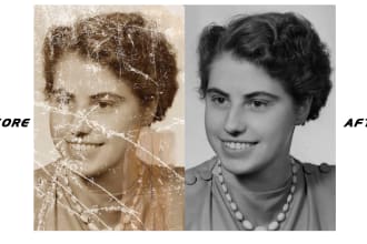 restore old photos, edit fix and colorize in 12 hours