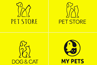 design creative dog, pet, cat, or animal logo