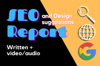 do an SEO audit report with design suggestions