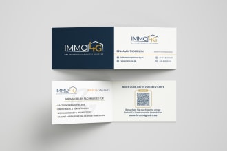 do modern bi fold business card