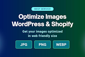 optimize and resize images for wordpress or shopify