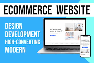 design wordpress ecommerce website and woocommerce store