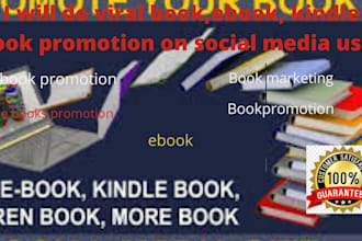 viral book,ebook, kindle book promotion on social media user