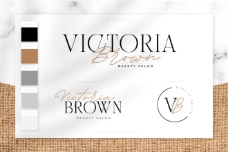 create modern luxury signature logo and branding kit