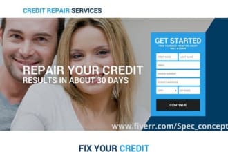 design credit repair landing page, credit repair automation, sales funnel