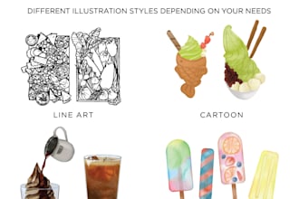 illustrate food for your marketing needs