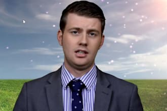 record a professional English green screen video in HD 1080p