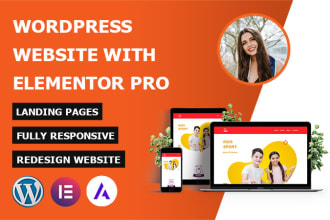 copy clone landing page or wordpress website design with elementor pro