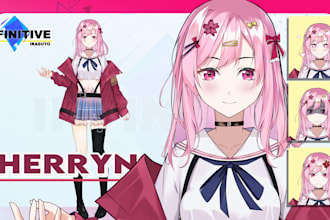 draw and design virtual youtuber or live2d model