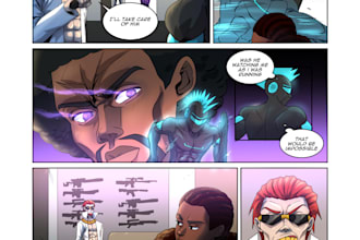 draw a professional american style comic page