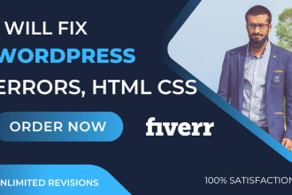 fix wordpress error, fix html css issues