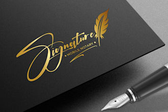 do signature notary logo design