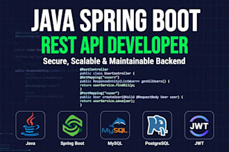 develop java spring boot rest apis and backend applications