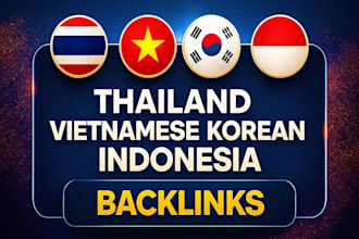 do top ranking DR SEO thailand vietnamese korean indonesia dofollow backlinks