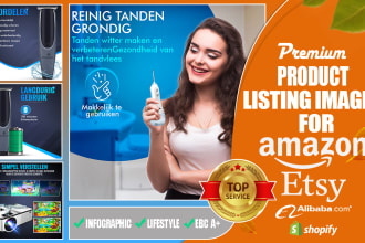 do impressively amazon  product photo  infographic design