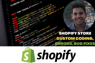 do shopify custom coding or bug fixing and customisation