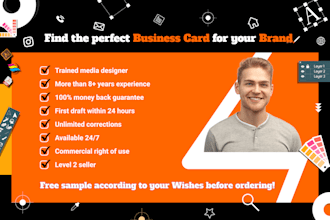 design a unique and modern professional business card
