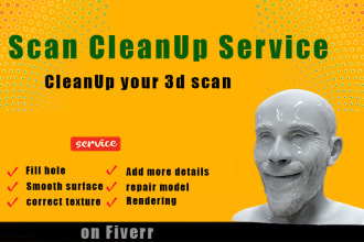 clean up 3d scan stl for 3d printing