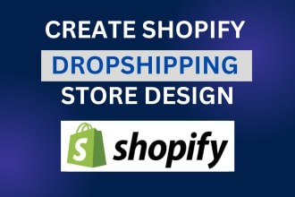 create shopify website or setup shopify store design