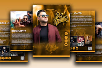 design a modern professional epk, speaker one sheet