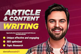 write engaging articles and unique content for you