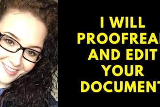 proofread and copy edit your document