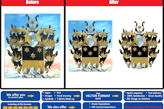 do vector tracing, family crest, coat of arms