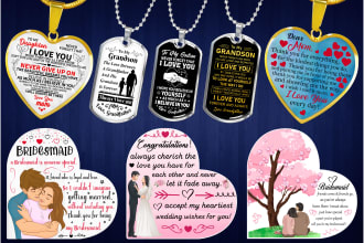 do watch, message card, circle, heart, dog tag, and necklace design for shineon
