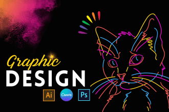 be your graphic designer in adobe photoshop illustrator and canva work