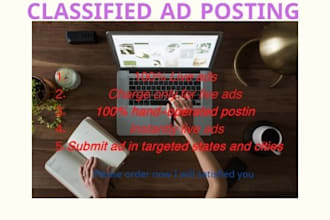 manually post classified ads on top USA and all world website