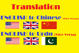 translate english to urdu and urdu to english professionally