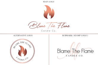 design professional candle wick business logo and product label