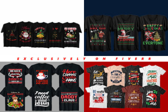 create custom fall, thanksgiving, christmas t shirt designs