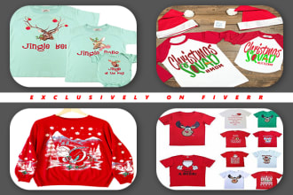 design ugly christmas sweater and t shirt design for you