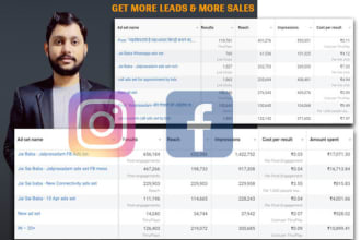 create high converting instagram and facebook ads campaign for leads and sales
