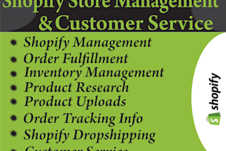 manage shopify store and provide customer service