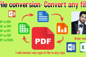 convert a PPT to PDF or PDF to PPT or any other conversion of files