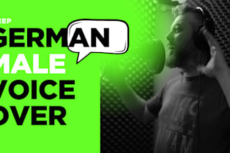 record a deep male german voice over