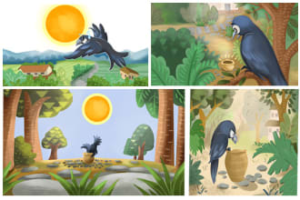 illustrate children story book and design for KDP and ebook