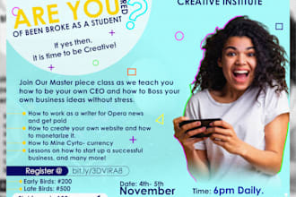 design a unique and an awesome flyer