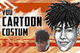 to draw your face in semi realistic cartoon
