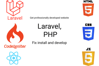 be your web developer in core PHP, laravel and codeigniter