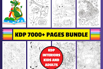 deliver 5000 plus colorings, 2000 plus low content pages bundle for amazon KDP