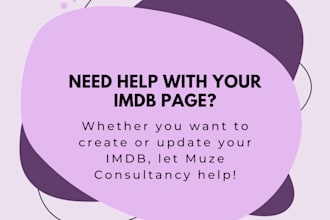 create or update your imdb page for actors and filmmakers
