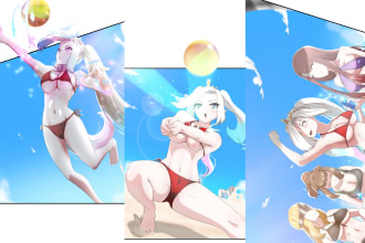 draw professional webtoon,manga page,anime for you